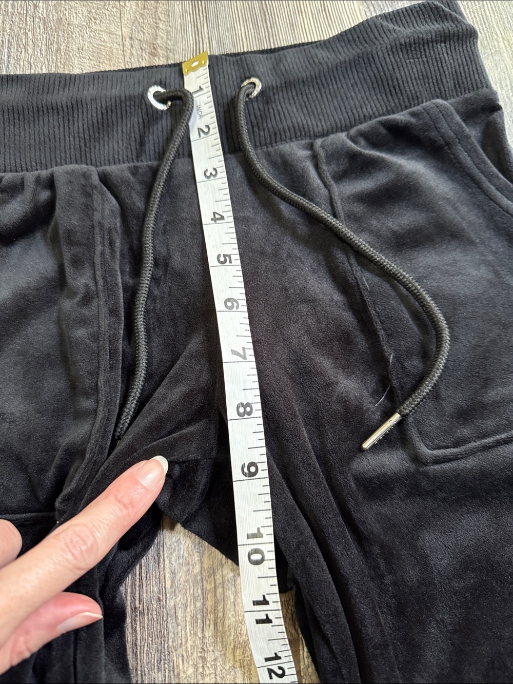 Bebe Black Velour Rhinestone Tracksuit Women’s Size XS Hoodie & Pants - Picture 11 of 12